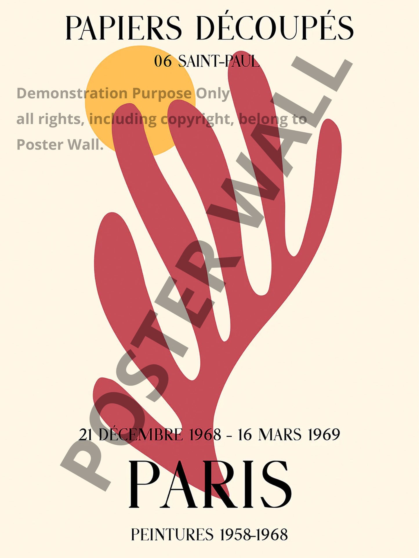 Papiers Découpés poster Demo Only