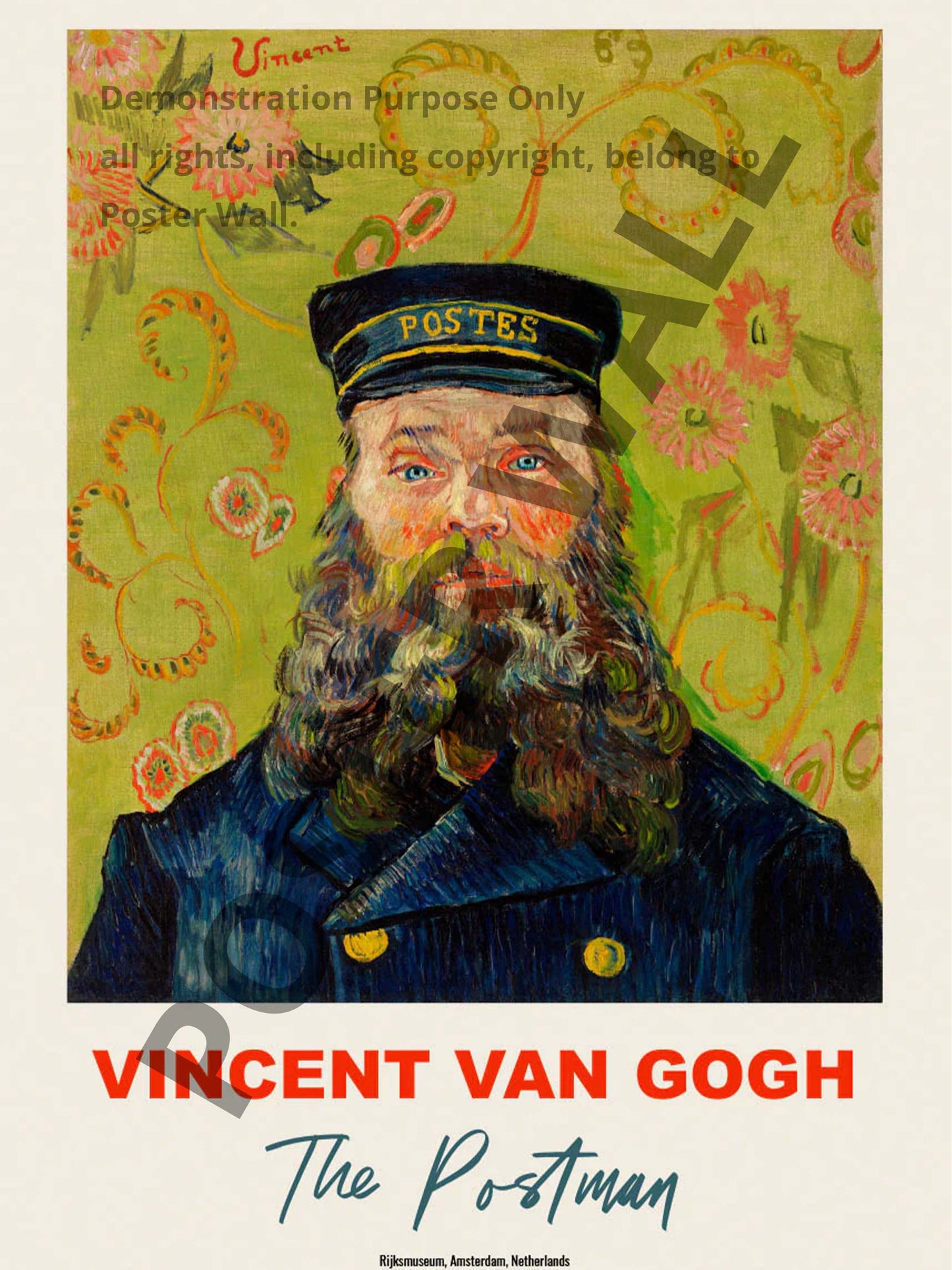 Van Gogh the postman poster Demo Only